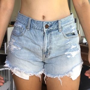 Ripped Jean Shorts